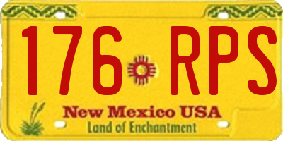 NM license plate 176RPS