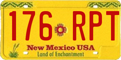 NM license plate 176RPT