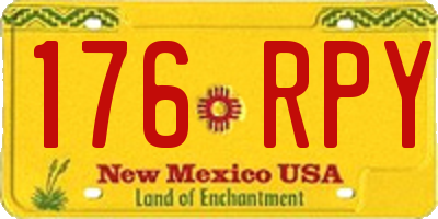 NM license plate 176RPY