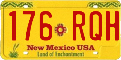 NM license plate 176RQH