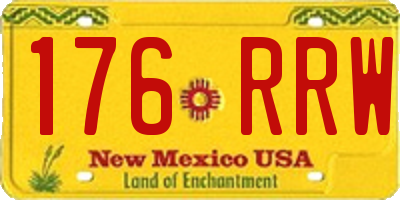 NM license plate 176RRW