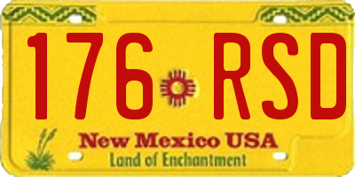 NM license plate 176RSD