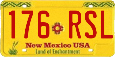 NM license plate 176RSL