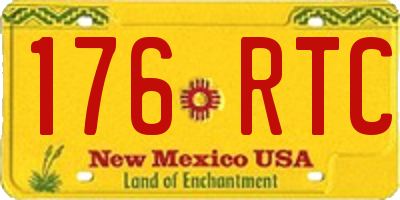 NM license plate 176RTC