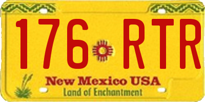 NM license plate 176RTR