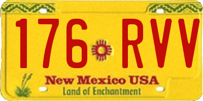 NM license plate 176RVV