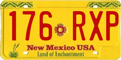 NM license plate 176RXP