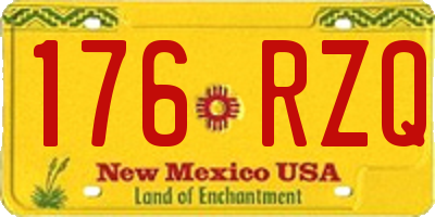 NM license plate 176RZQ