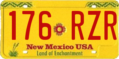 NM license plate 176RZR