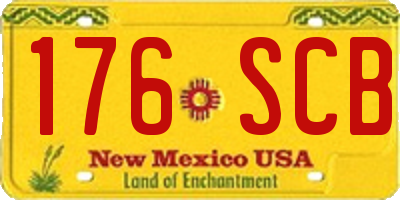 NM license plate 176SCB