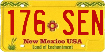 NM license plate 176SEN