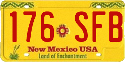NM license plate 176SFB