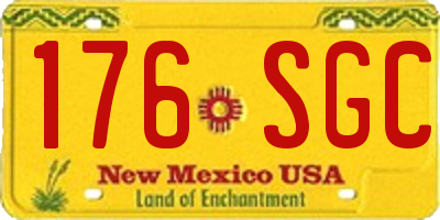 NM license plate 176SGC