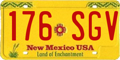 NM license plate 176SGV