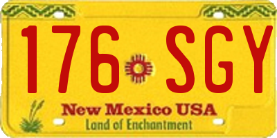 NM license plate 176SGY