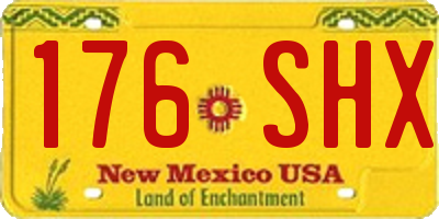 NM license plate 176SHX