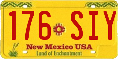 NM license plate 176SIY