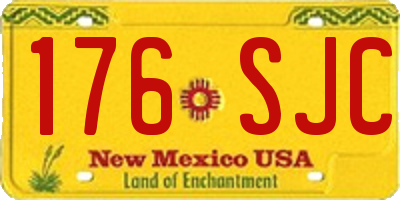 NM license plate 176SJC