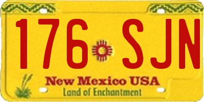 NM license plate 176SJN