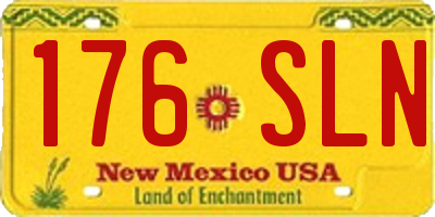 NM license plate 176SLN