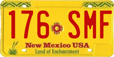 NM license plate 176SMF