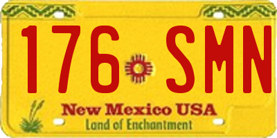 NM license plate 176SMN