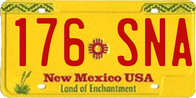 NM license plate 176SNA