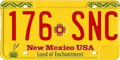 NM license plate 176SNC