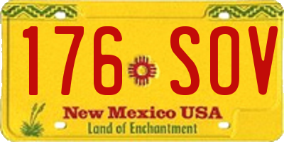 NM license plate 176SOV
