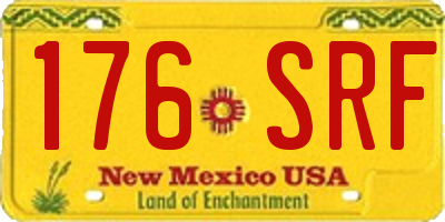NM license plate 176SRF