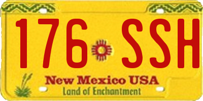 NM license plate 176SSH