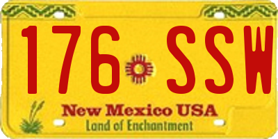 NM license plate 176SSW