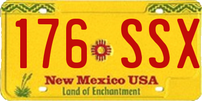 NM license plate 176SSX