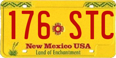 NM license plate 176STC