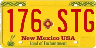 NM license plate 176STG