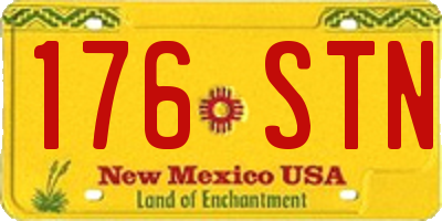 NM license plate 176STN