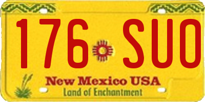 NM license plate 176SUO