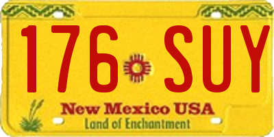 NM license plate 176SUY