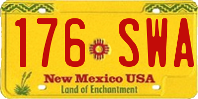 NM license plate 176SWA
