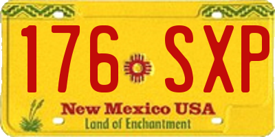 NM license plate 176SXP