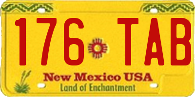 NM license plate 176TAB