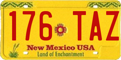 NM license plate 176TAZ