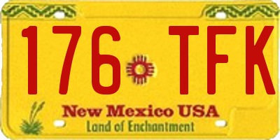 NM license plate 176TFK