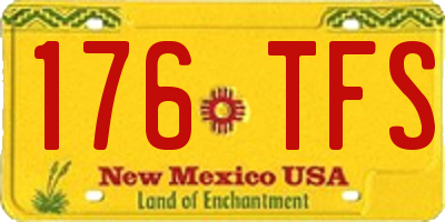 NM license plate 176TFS