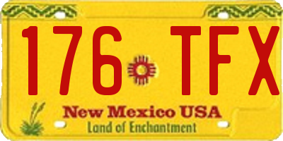 NM license plate 176TFX