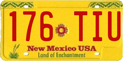 NM license plate 176TIU