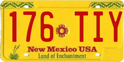 NM license plate 176TIY