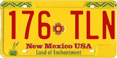 NM license plate 176TLN
