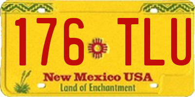 NM license plate 176TLU