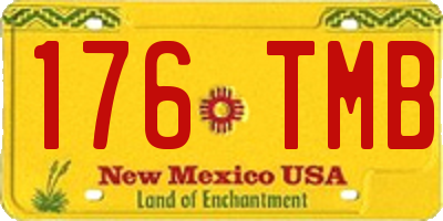 NM license plate 176TMB